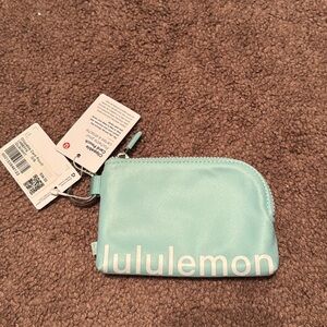 lululemon athletica Light Teal Zipper Card Pouch